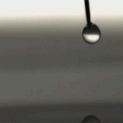Slow-motion water drop from needle
