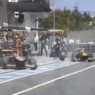 F1: Mark Webbers tire hits cameraman