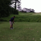 Golf player loses temper