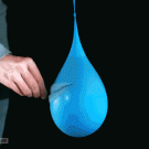Slow motion water balloon pop