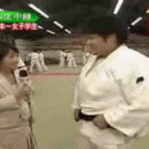 TV reporter gets judo slammed