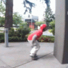Skateboard vs. wall back flip