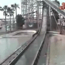 Asian kid owned by water ride