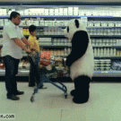 Evil supermarket panda