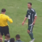 Referee can't find yellow card