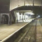 Dude almost hit by train