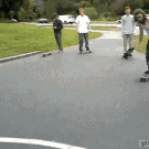 Changing skateboards