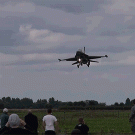 Low flying fighter jet