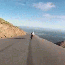Bike falling from heaven causes accident