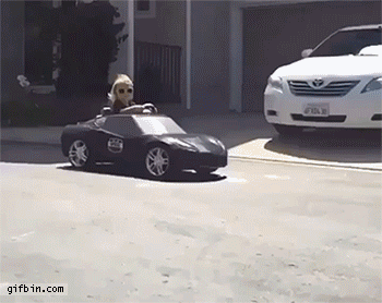 Car Drifts Off The Freeway  Best Funny Gifs Updated Daily