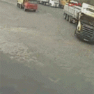 Guy falls out of truck during crash