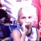 Girl picks and eats boogers at the game