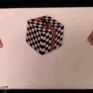 Floating cube illusion