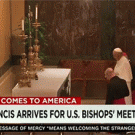 Pope Francis table cloth trick