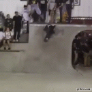Skateboarders slam into each other