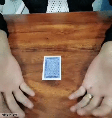 Extra piece playing card trick