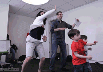 Family Playing Kinect | Best Funny Gifs Updated Daily
