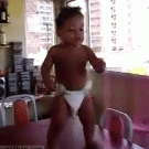 Baby dances the Samba