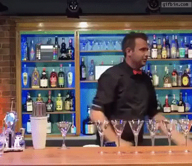 Bartender Juggles Bottle On Forearm Best Funny Gifs Updated Daily