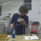 Guy soldering accidentally sets own hair on fire