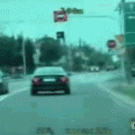 Car almost hit in intersection
