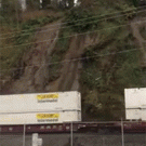 Landslide derails train